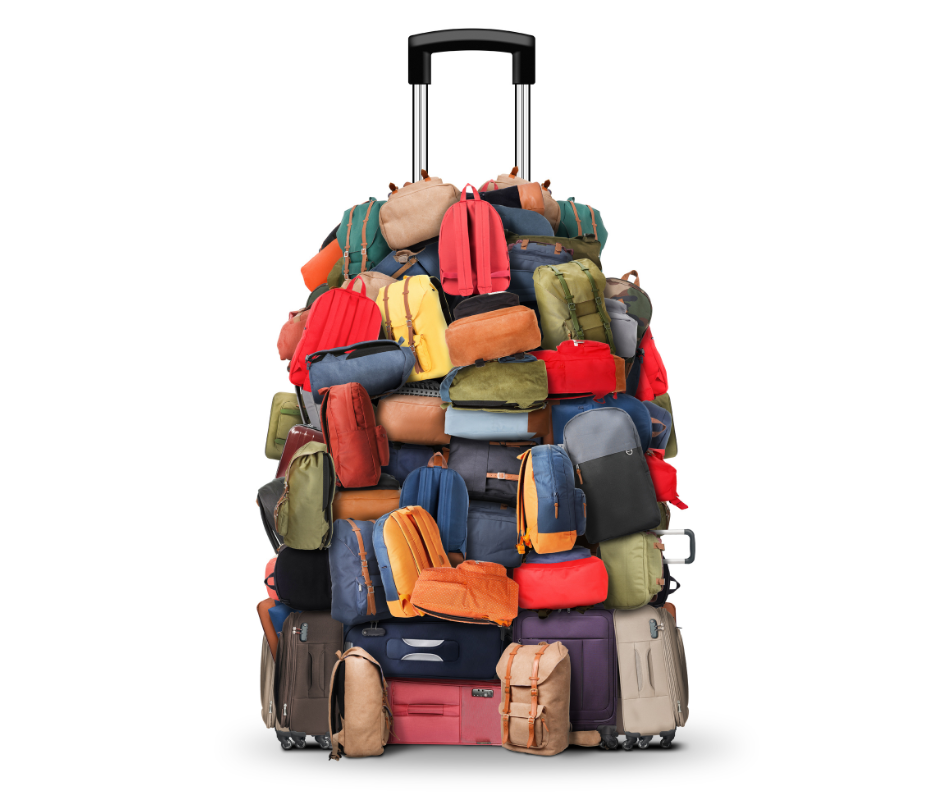 Large pile of cabin baggage!